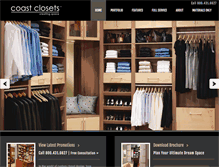 Tablet Screenshot of coastclosets.com